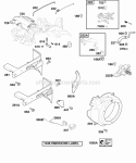 Blower Housing Controls Governor Spring Diagram and Parts List for 050032-0115-B1  Briggs and Stratton Engine